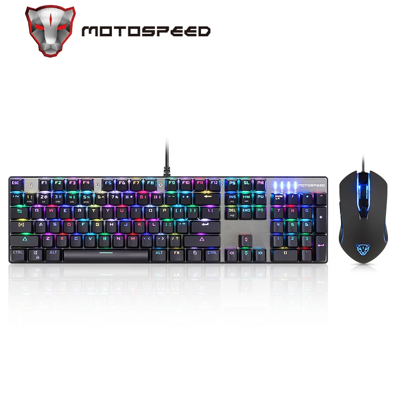 Motospeed CK888 механическая клавиатура с RGB подсветкой светодиодсветодиодный USB