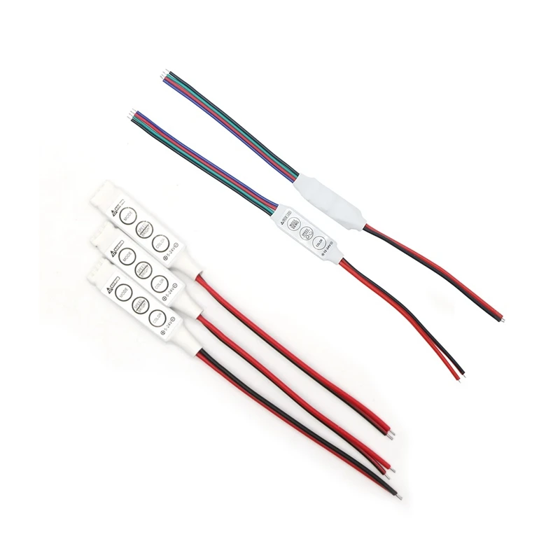 

SZYOUMY 500 шт. светодиодный Панели управления RGB DC12V Mini 3 ключа светодиодный RGB контроллер для RGB светодиодный полосы