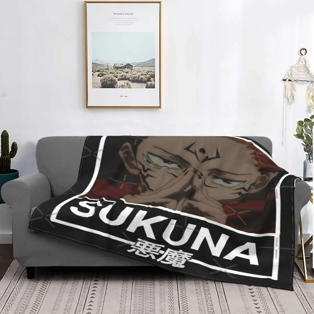 

Sakuna Jujustu-Manta de lana para bebé, colcha a cuadros para cama, sofá y cama, toalla