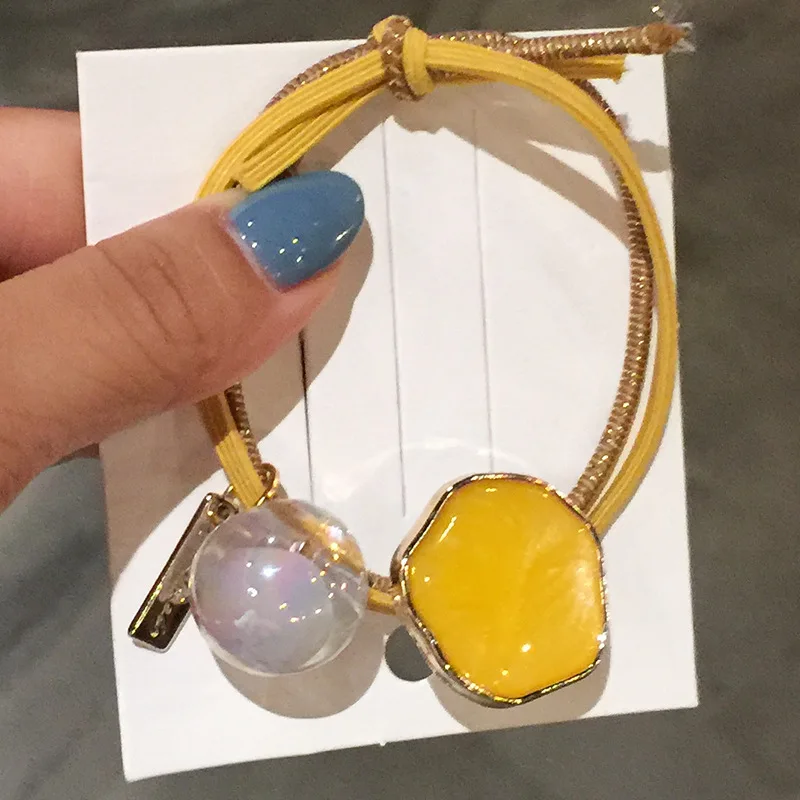 Элегантное кольцо для волос в форме капли красочная прозрачная Желейная