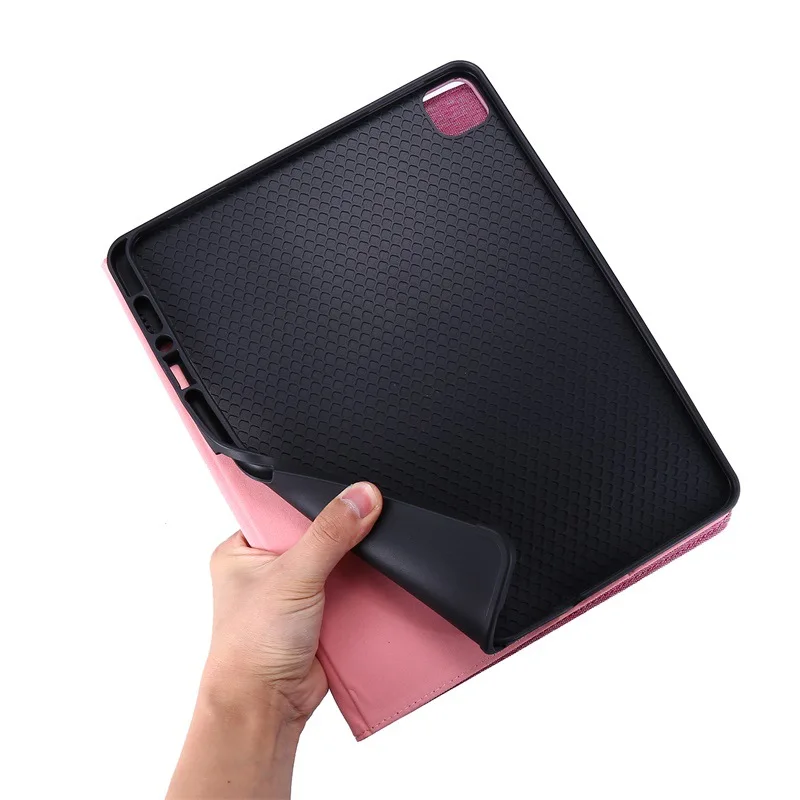 

Shockproof Case with Pencil Holder for iPad Pro 12.9 2020 A2229/A2069/A2232/A2233 Slim Protective Folio Cover with Soft Film