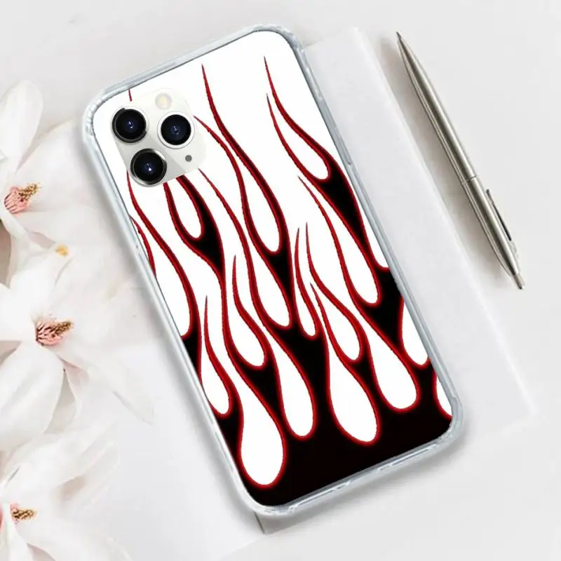 

Fire Phone Case Transparent for iPhone 11 12 mini pro XS MAX 8 7 6 6S Plus X 5S SE 2020 XR