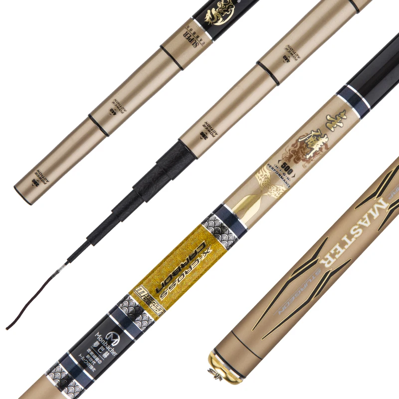 

4.2m 5m 6m 7m Three-position Fishing Pole Short Section Carbon Hand Pesca Ultra-light and Ultra-hard Stream Canne Fishing Tackle