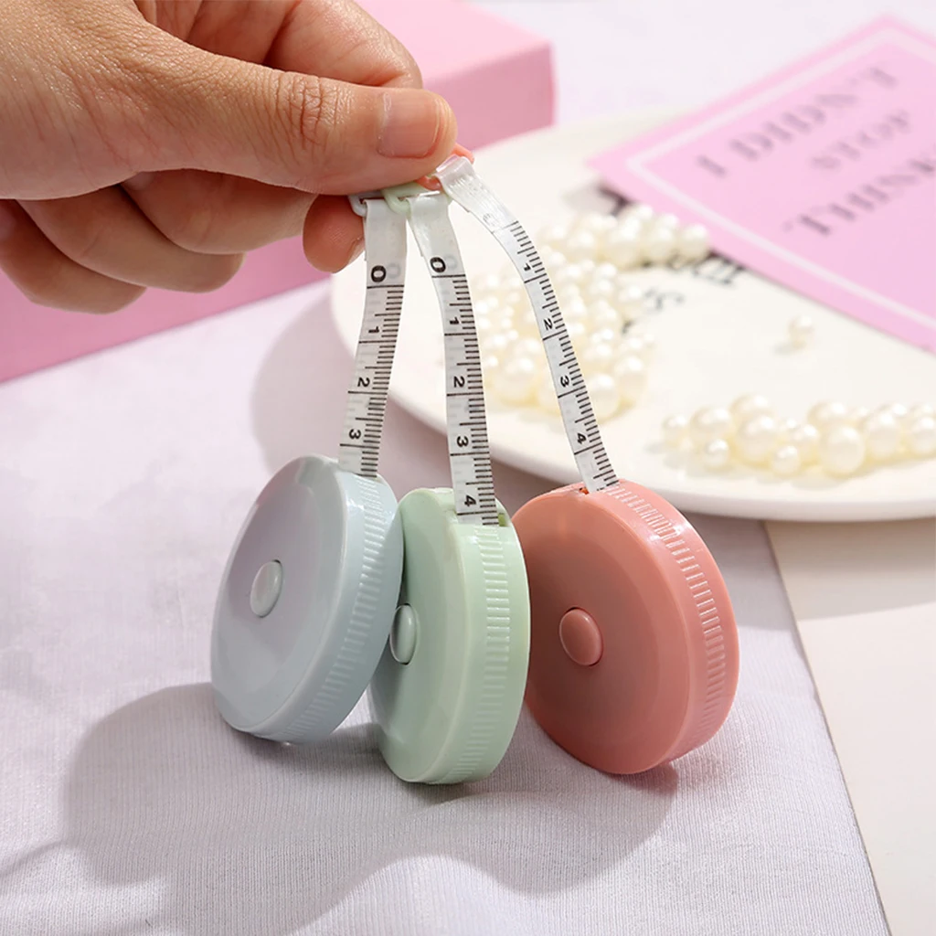 

150cm/60inch Tape Measure Portable Retractable Ruler Children Height Ruler Centimeter Inch Roll Tape Measuring Tool Keychain