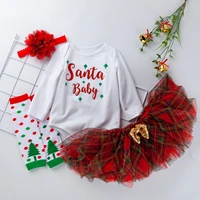3pcs3pcs clothing newborn baby clothes christmas girl set baby clothes girl outfit my first for newborns girl