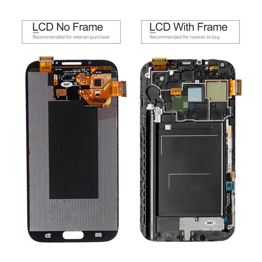 ЖК дисплей AMOLED 5 дюйма для Samsung Galaxy Note 2 Note2 N7100 N7105 T889 i317 i605 L900 экран с дигитайзером в