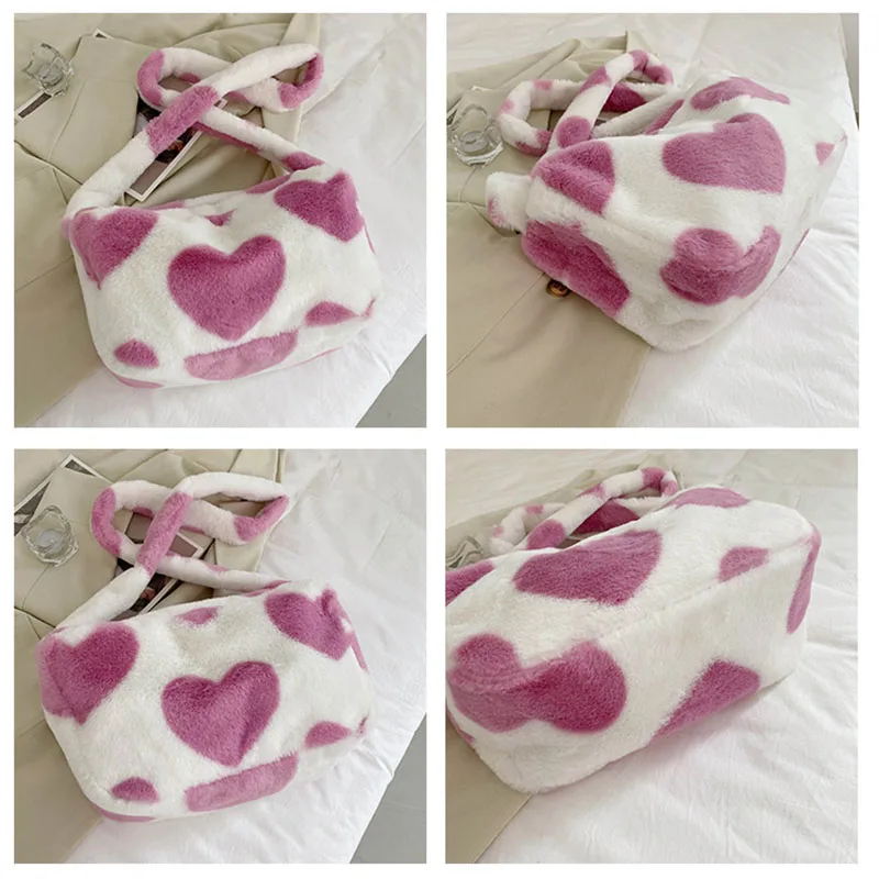 2021 Cow Pattern Winter Women Tote Handbags Casual Large Capacity Ladies Shoulder Bag Simple Fashion Female Messenger Bags