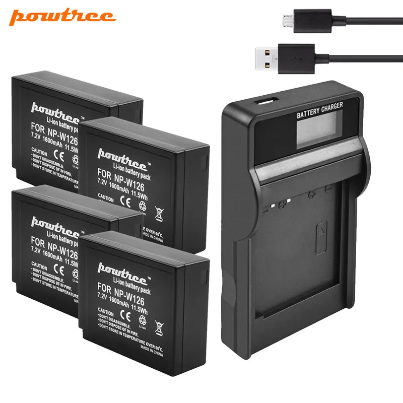Зарядное устройство Powtree для фотоаппарата Fujifilm FinePix HS30EXR HS33EXR 7 2 А · ч|Цифровые