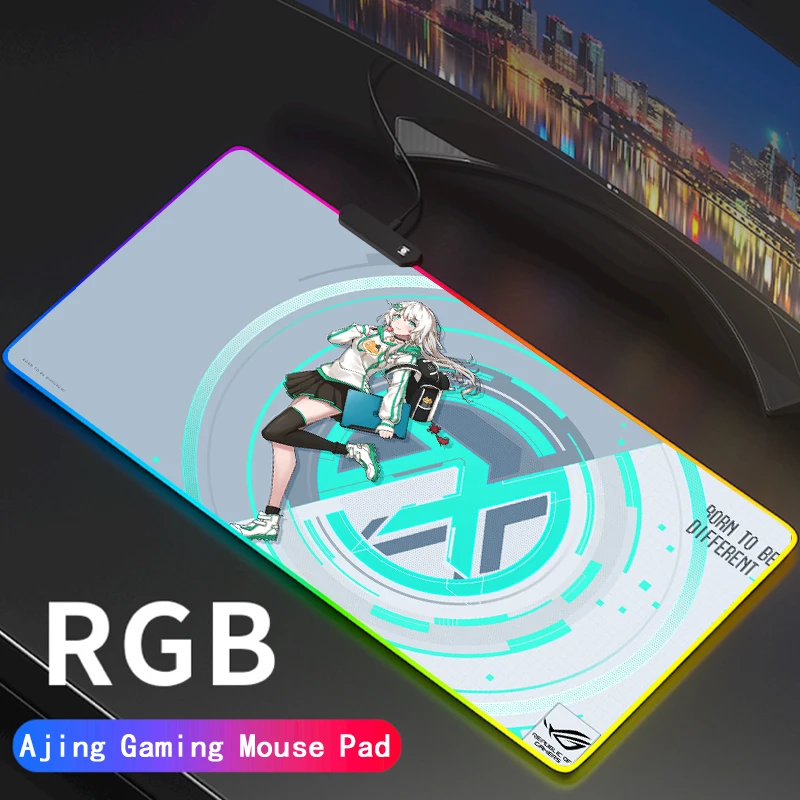 

Светящийся игровой коврик для мыши «Республика геймеров» RGB, геймерский коврик для мыши со светодиодсветильник кой, проводная USB Нескользящ...