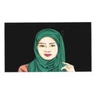 Мягкое полотенце для лица Hijab с красивым рисунком, домашнее уличное анимационное, арабское, азиатское, красивое, черное, мусульманское