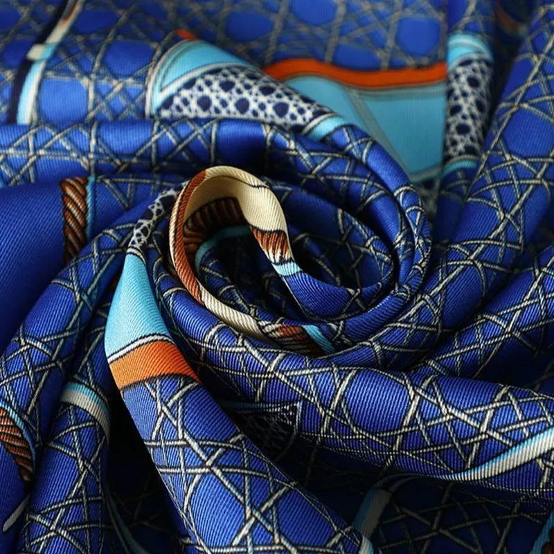 

2020 Hot Oversize Scarf Shawl Neckerchief Silk Scarf Women's Twill Satin Print Versatile Travel Scarves Head Band Neckerchief