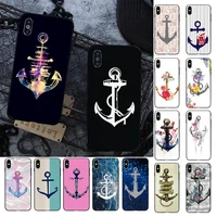 fhnblj nautical anchor wood boat phone case for iphone 11 12 13 mini pro xs max 8 7 6 6s plus x 5s se 2020 xr case