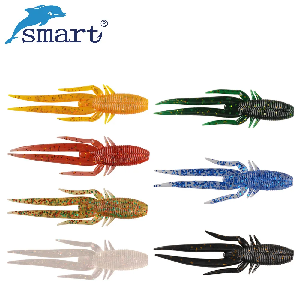 

Soft Shrimp Fishing Baits 10pcs 70mm 3g Leurre Souple Sabiki Silicone Bait Iscas Artificiais Lure Para Pesca Fishing Wobblers