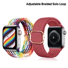 Ремешок Плетеный спортивный для Apple Watch Band 38404244 мм, Нейлоновый Регулируемый эластичный браслет для соло, IWatch Series 3 4 5 SE