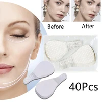 40pcsset invisible thin face facial stickers facial line wrinkle flabby skin v shape face lift tape for face