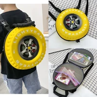 2021 fashion printed eva unisex backpack tire shape designer bag children schoolbag large capacity handbag boy and girl backpack