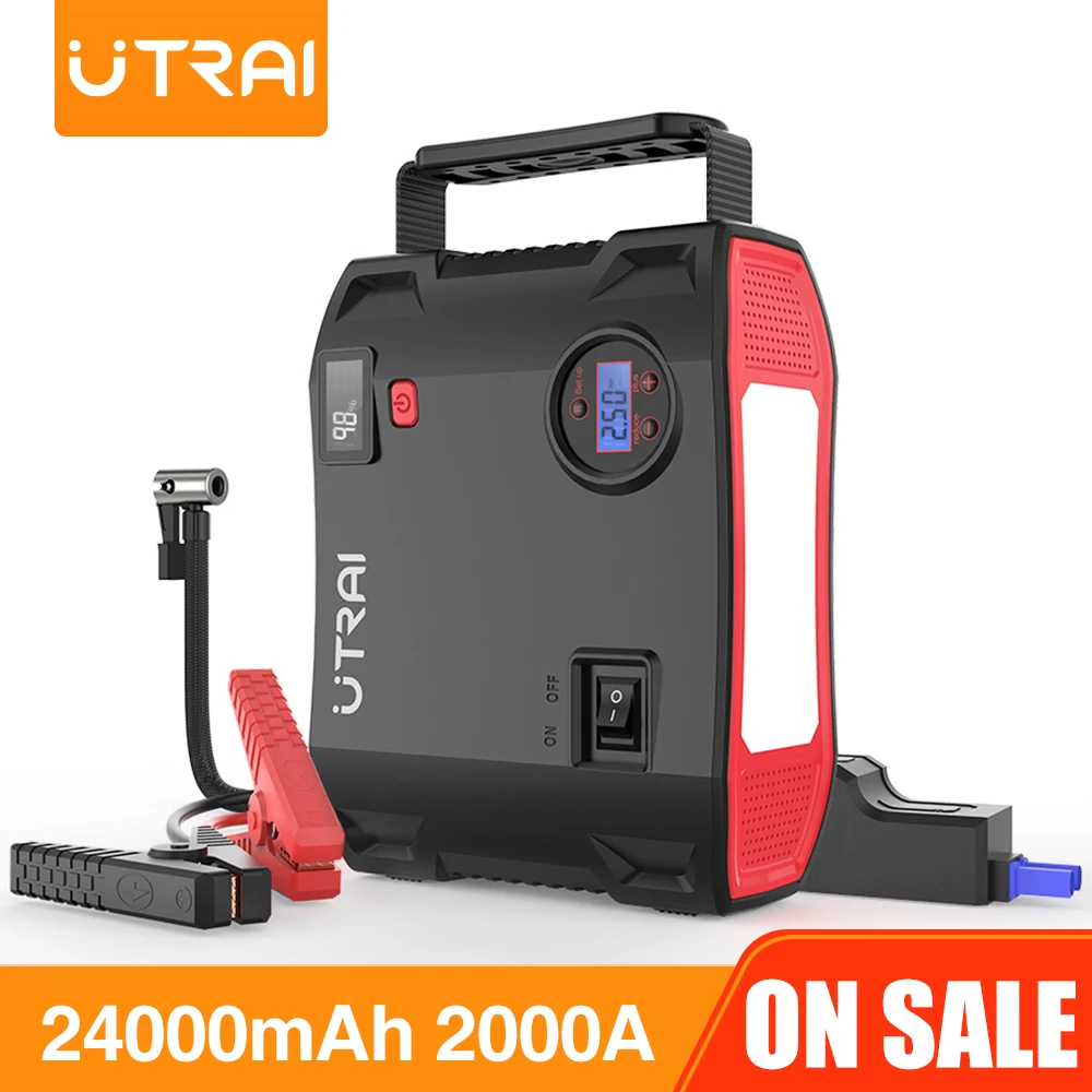 

Пусковое устройство UTRAI автомобильное 4 в 1, 24000 мА · ч, PSI