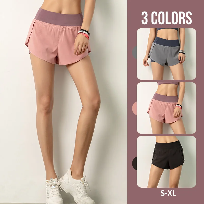 

VUTRU 2 In 1 High Elastic Yoga Shorts Women Running Workout Shorts Leggings For Ladies Gym Sport Shorts Quick Dry Sportswear New