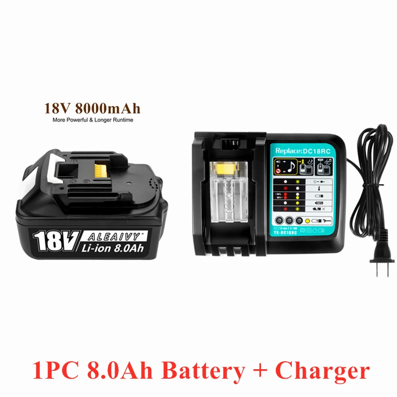 Оригинальный литий-ионный аккумулятор BL1860 18 В 8000 мА · ч для Makita в 8 А BL1850 BL1880 BL1860B