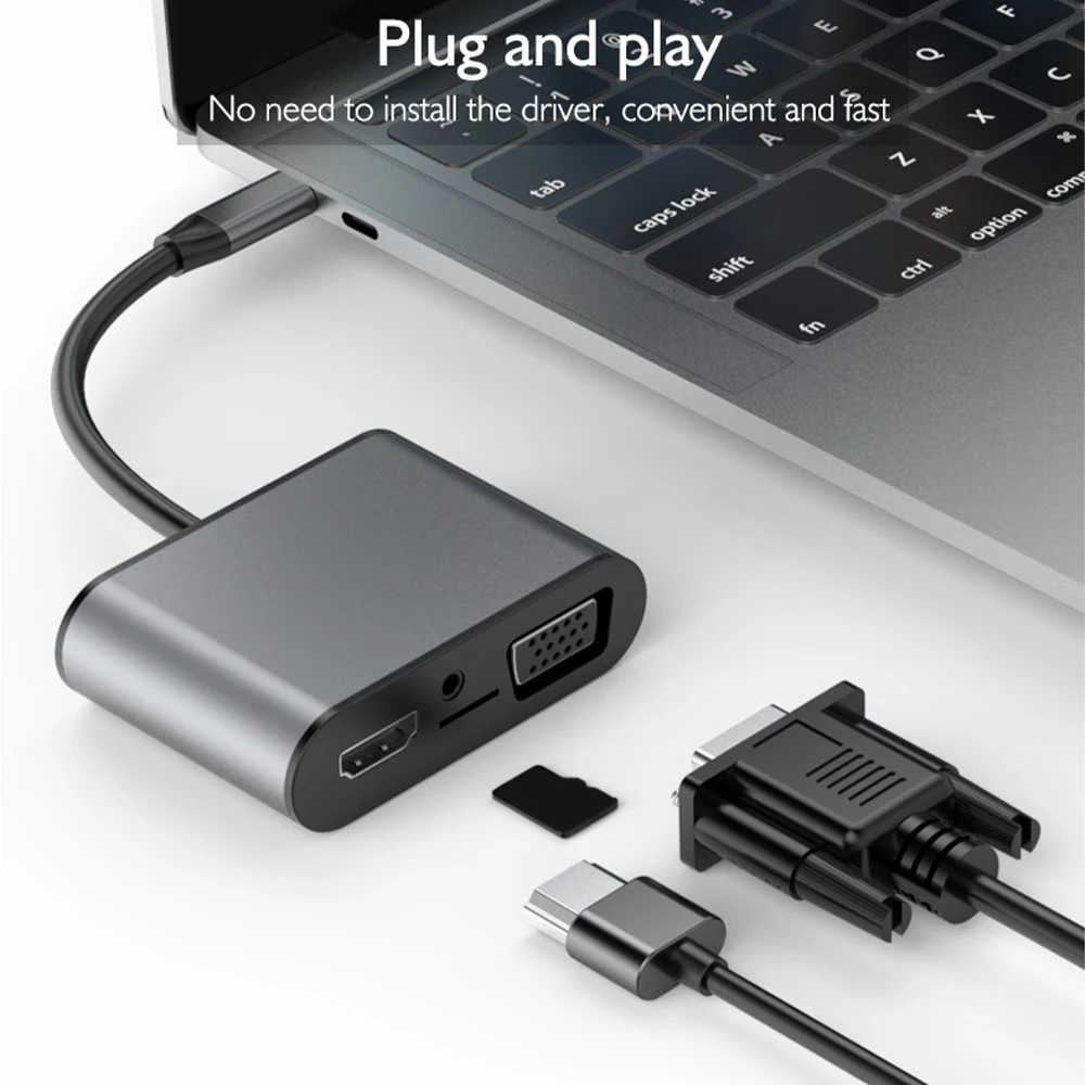 

USB-концентратор 8 в 1, с 2 USB-портами 2,0 и HDMI