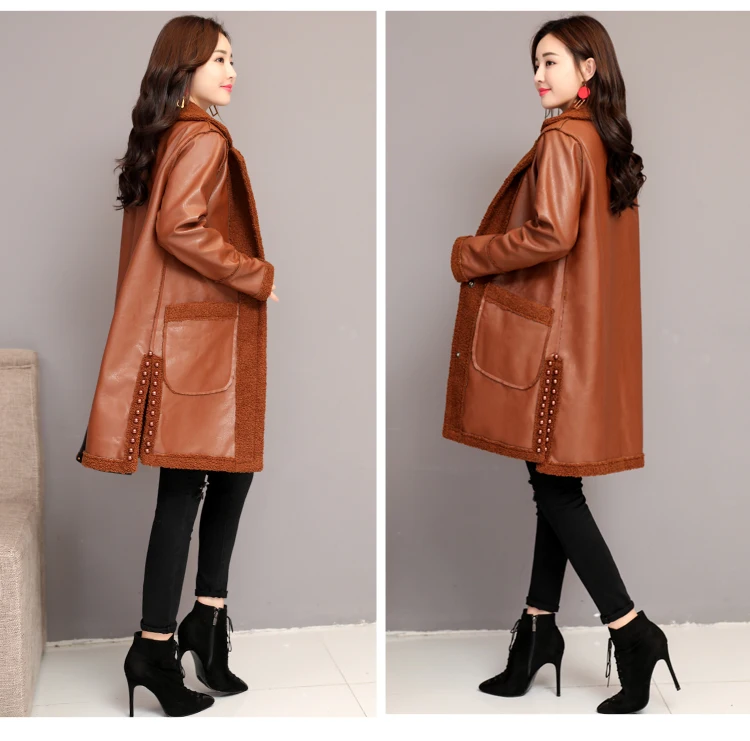 Женская Офисная куртка высокого класса с длинным рукавом однотонное