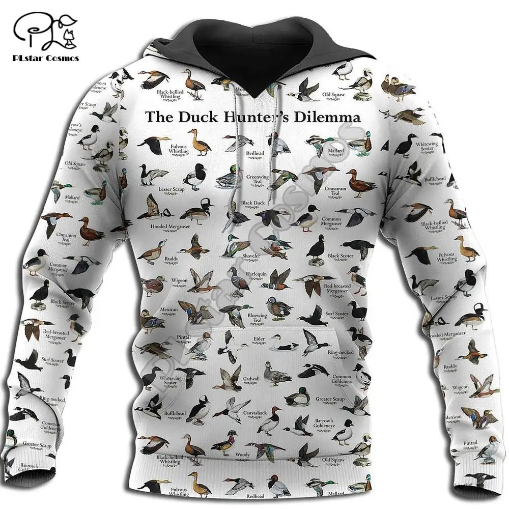 

PLstar Cosmos Duck Hunting Animal Hunter Camo Tattoo Autumn Sweatshirt Tracksuit Pullover Harajuku 3DPrint Men/Women Hoodies B5