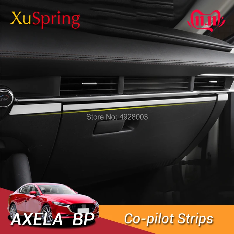 Для Mazda3 Axela 2019 2020 BP автомобильный копилот канавка отделка крышки полосы украшения
