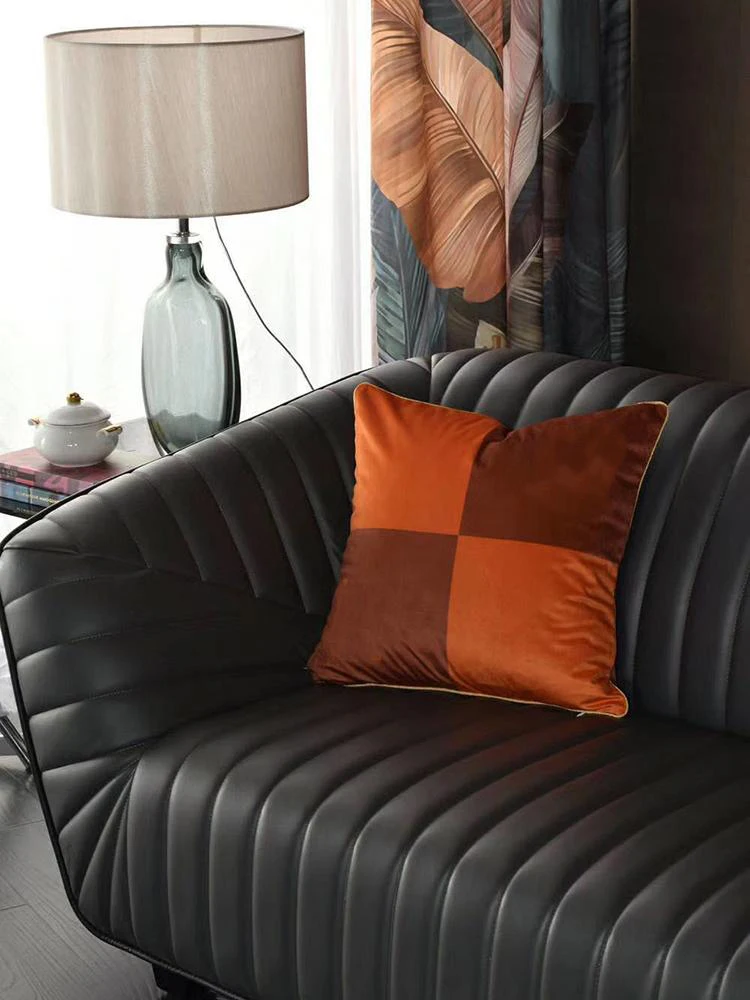 Бархатная ткань современная роскошная наволочка с буквенным принтом H для