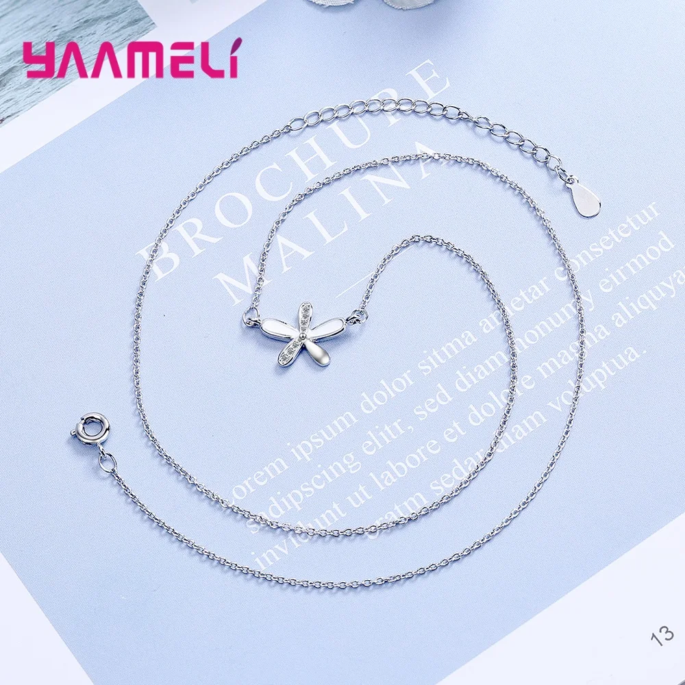 Ожерелье женское из серебра 925 пробы с кубическим цирконием