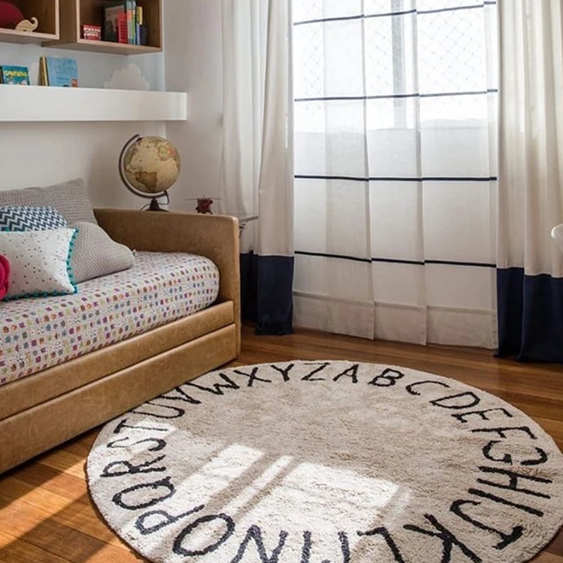 

Bubble Kiss Cartoon Round Carpet Cute Bedroom Bedside Cushion Thick Lamb Wool Children's Non-Slip Floor Mat Room Decor Carpet