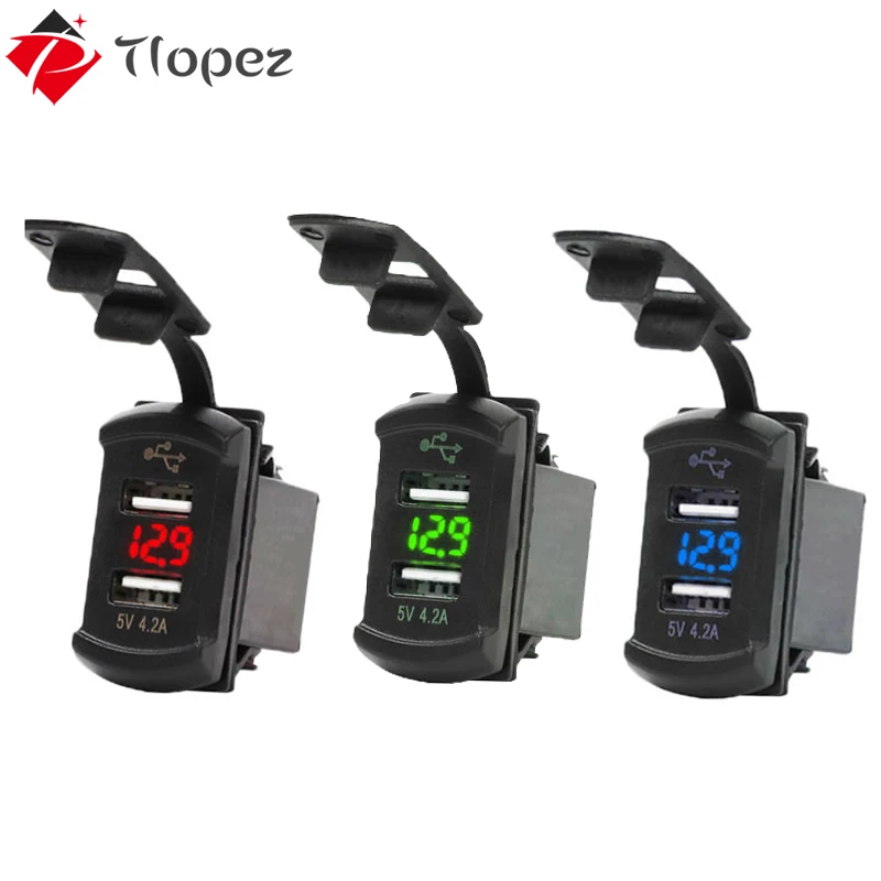 3.1A Универсальный двойной USB порт зарядное устройство розетка адаптер 12 24 в