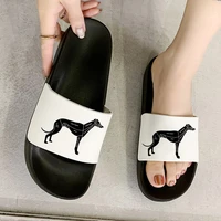 dachshund pug teckel funny slippers women harajuku cute dog fashion open toe slippers printed womens non slip slides