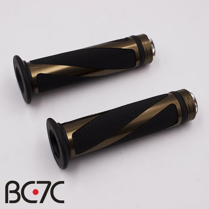 Набор ручек для мотоцикла черные резиновые алюминиевые противоскользящие