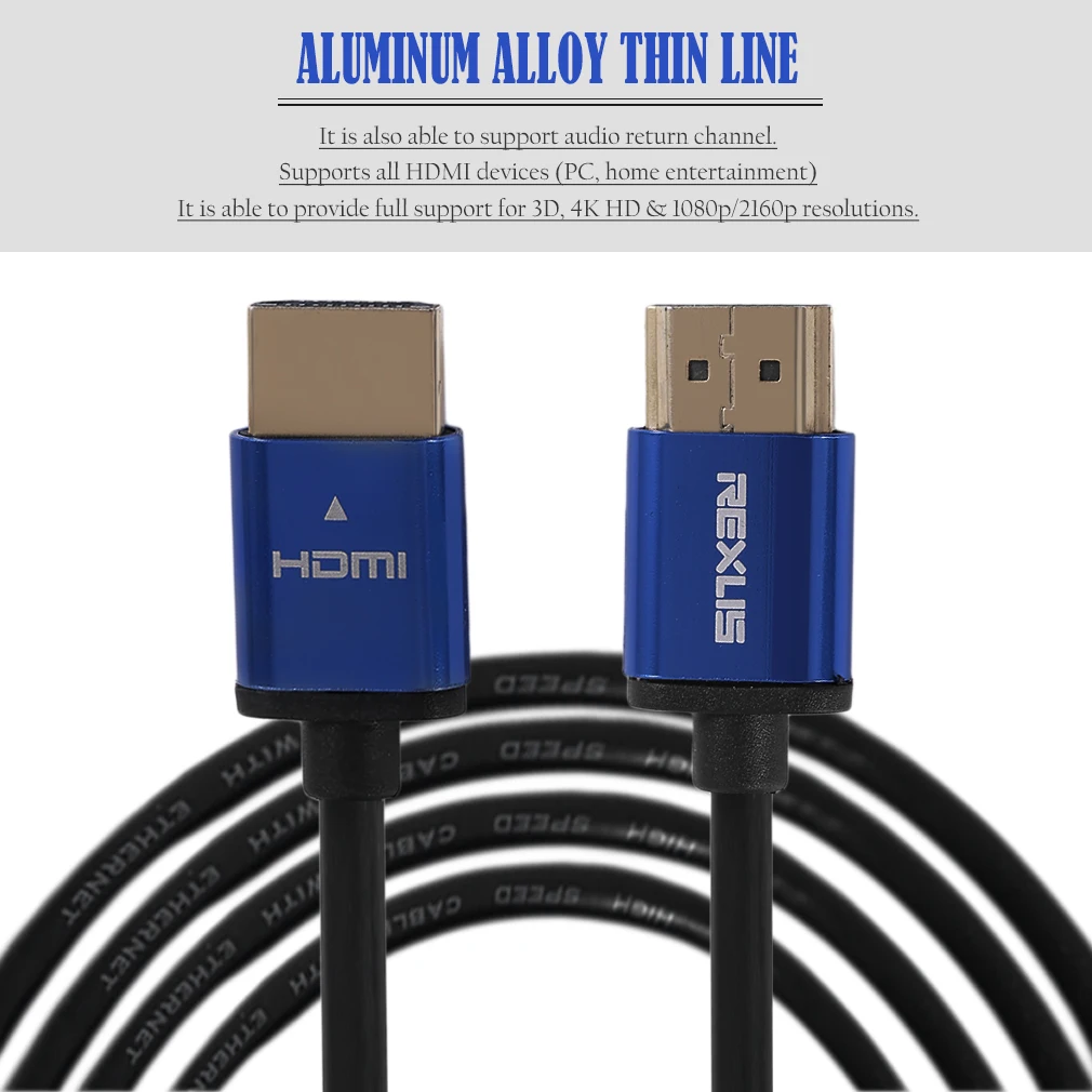1 м/3 м/5 м/10 м супер длинный кабель HDMI из алюминиевого сплава штекер к мужской супер высокоскоростной HDMI кабель Ethernet 3D 4 к черный