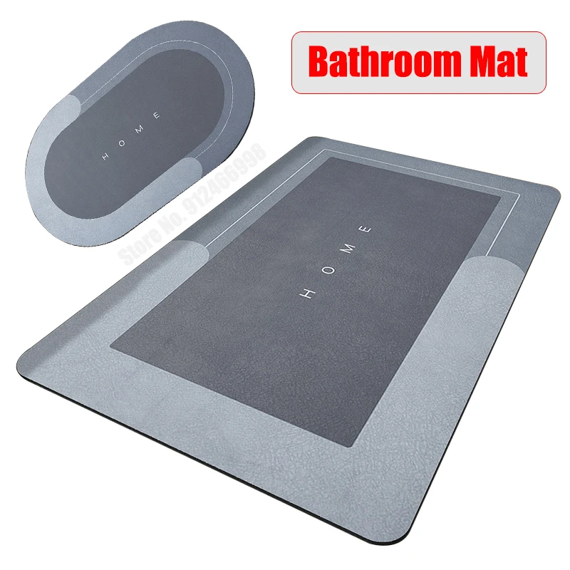 

Modern Simple Bathroom Non-slip Floor Mats Super Absorbent Bath Mat Quick Drying Bathroom Carpet Home Oil-proof Kitchen Mat