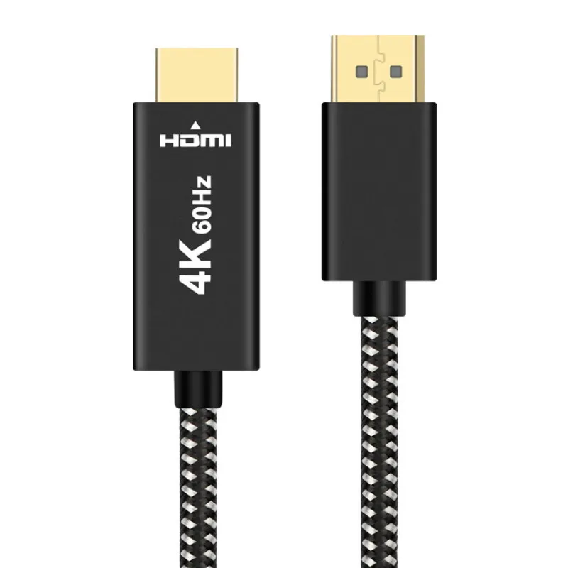 Кабель DisplayPort-HDMI 4K/60 Гц DP-HDMI-совместимый кабель для HDTV монитора проектора