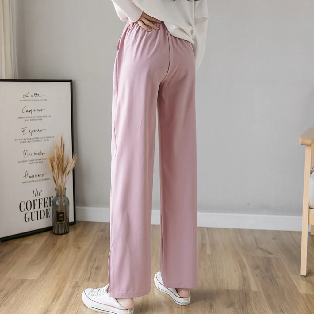 Женские брюки с высокой талией и карманами на молнии летние длинные большого