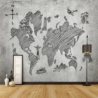 custom photo hand drawn map nordic art poster mural wallpaper for living room tv sofa home decoration background 3d wall cloth