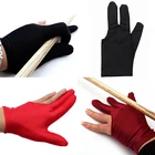 Профессиональные Нейлоновые Перчатки для бильярда с 3 пальцами, 1 шт., перчатки для бильярдного кия, перчатки для снукера, перчатки для левой руки, черные, синие, красные, фиолетовые цвета