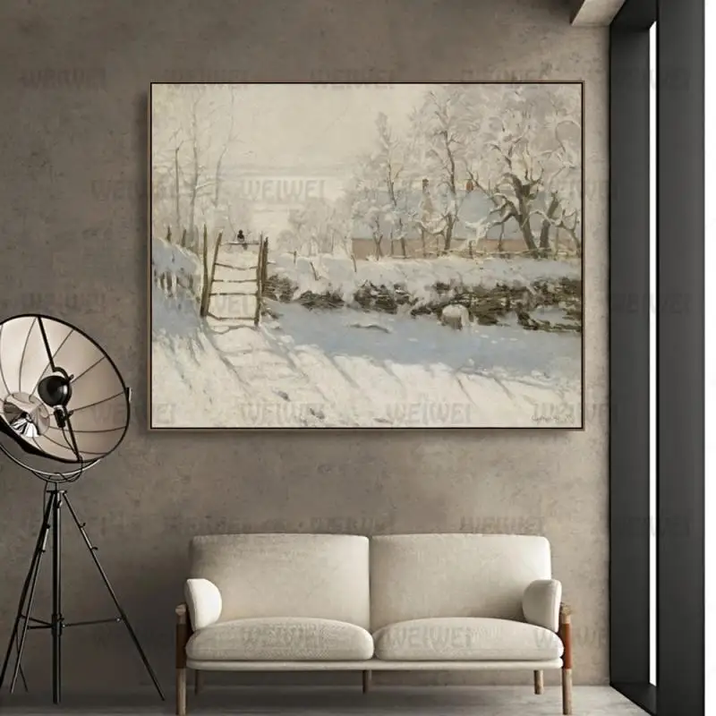 

Landscape Style Murals Snow Scene Stairs Frameles Poster Home Residential Bedroom Decoration Living Room Canvas Painting
