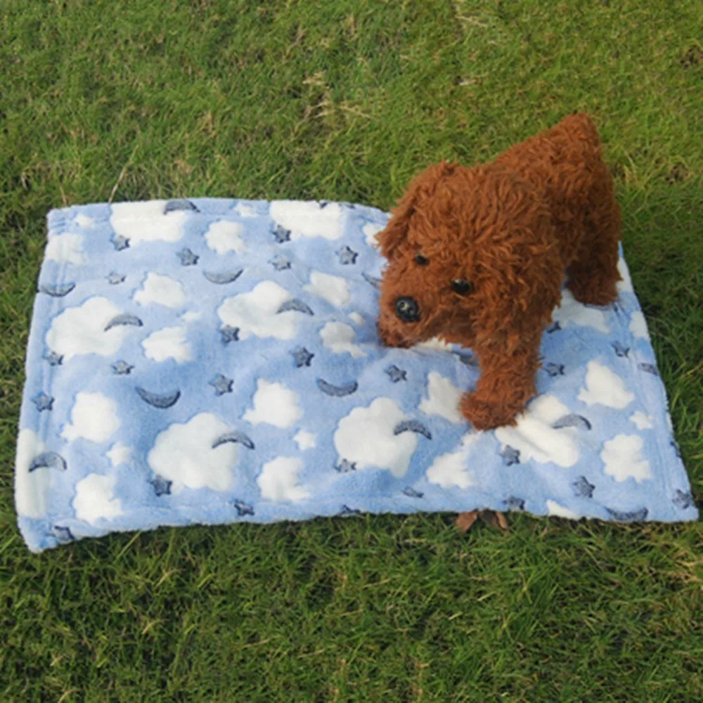 Зимний коврик для собак кошек кроватей милый узор 4 типа одеяло питомцев спящих