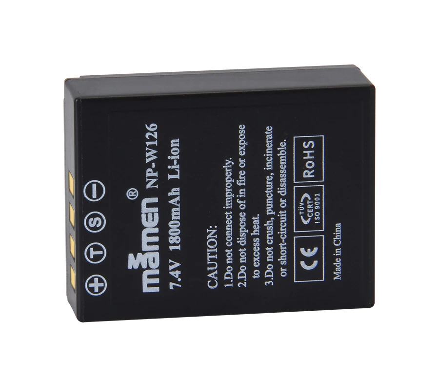 Mamen 2 шт. NP-W126S NPW126 NP-W126 цифровой Батарея для fuji плёнки X Pro2 Pro1 E1 E2 E2S 100F M1 A1 A2 T1 T2 T10 T20 батареи