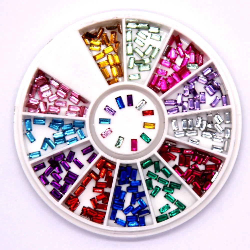 1 коробка красочные блестящие стразы с кристаллами AB без фиксации блестящая