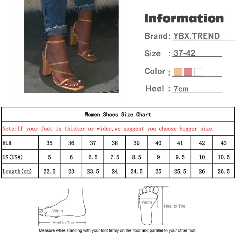

Women's Sandals Women Buckle Straps Ladies Sexy Square Toe High Heels Woman Open Toe Female Summer Slides Solid Pu Leather 2020