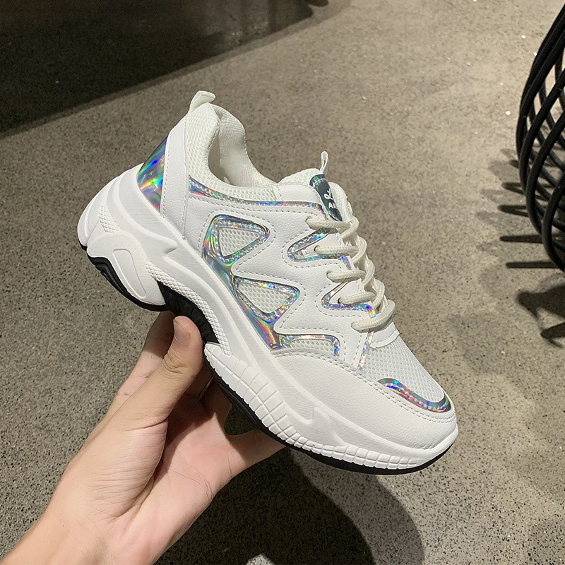 

Fashion Increase Women's Vulcanize Shoes 40 Light Mesh Women's Sneakers Outdoor Walking Spring Women's Platform Shoes 35-40