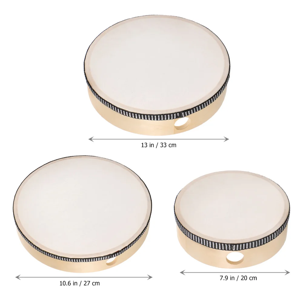 

6pcs Percussion Drum Hand Drum Wood Frame Drums Kids Musical Instruments