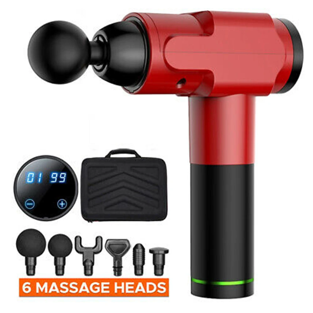 

Massage Gun Deep Tissue Quiet Percussion Muscle Back Neck Head Body Shoulder Hammer Massager Tools for Athletes Pain Relief
