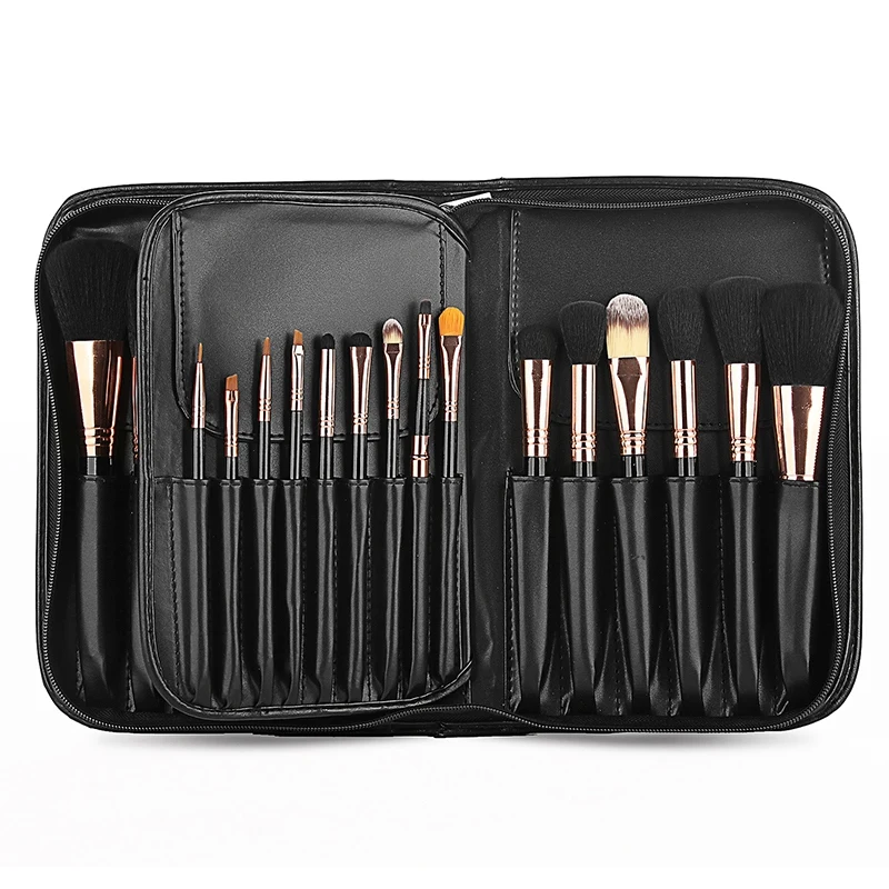 Вместительная Косметическая кисть на молнии сумка из искусственной кожи