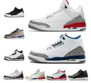 

2020 new arrival 3 3s fragment jumpmans men basketball shoes Black White Laser Orange Fire Red UNC trainers