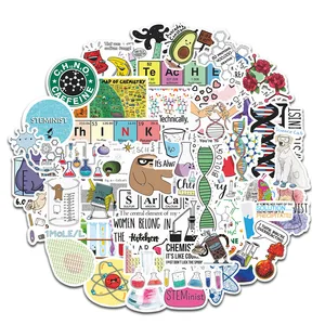 50 шт. химический Эксперименты формулы мозга лаборатории наклейки для ноутбука скейтборд Чемодан автомобиль укладка каракули наклейки